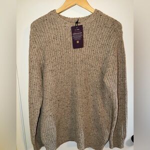 Marks & Spencer Heritage Lambswool Knit Sweater | Cozy Oversized Neutral